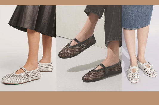Step up in Style with Alaia-Inspired Mesh Ballet Flats - Vestes Novas