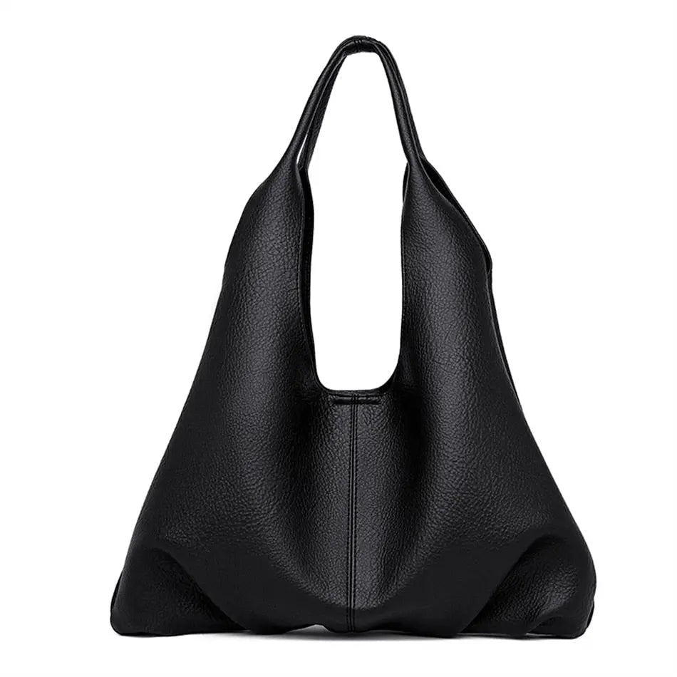 black leather shoulder bag