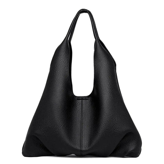 black leather shoulder bag