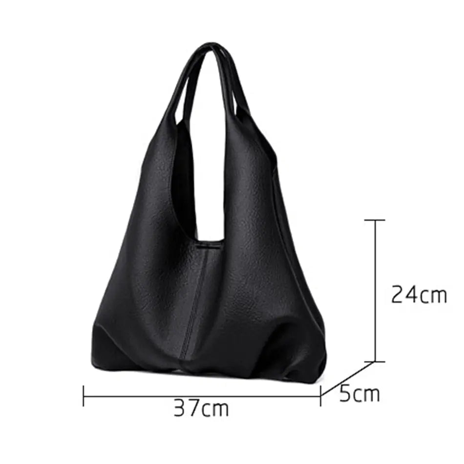 black leather shoulder bag