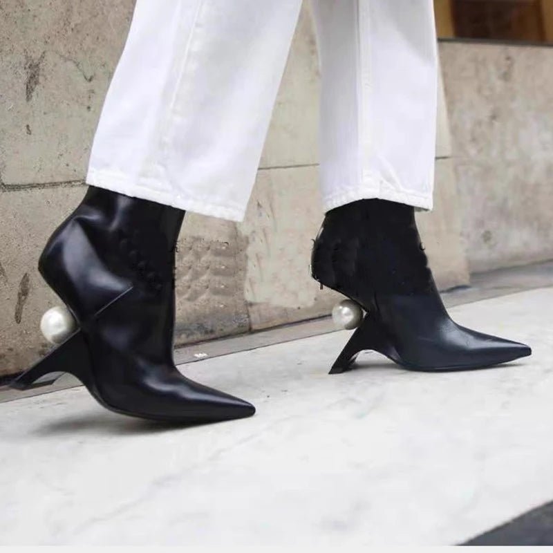 leather boots women's ankle