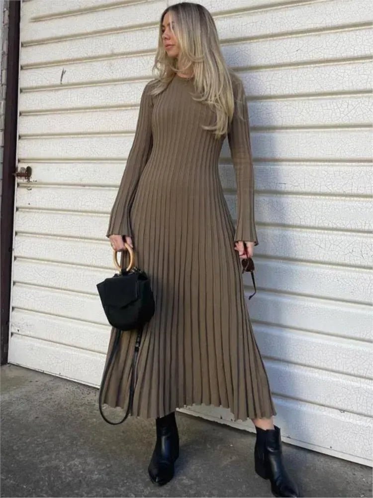 ribbed knit dress