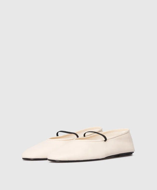 Italian Leather Ballet Flats - Designer Leather Flats