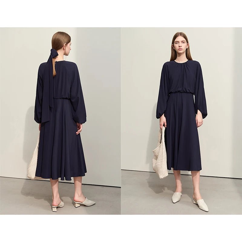 Minimalism 2024 Spring Women’s Chiffon Dress - Vestes Novas