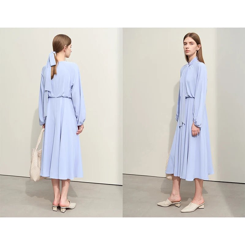 Minimalism 2024 Spring Women’s Chiffon Dress - Vestes Novas