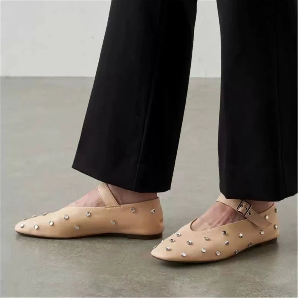 leather mary jane flats