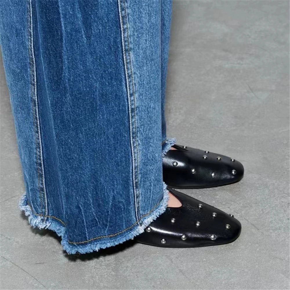 leather mary jane flats